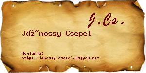Jánossy Csepel névjegykártya